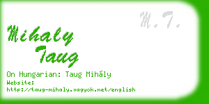 mihaly taug business card